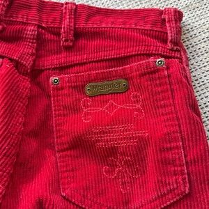 Vintage Wrangler Woman’s Red Corduroy Pants Made in USA